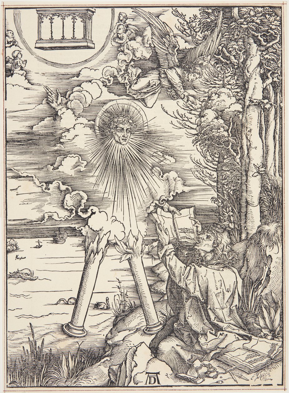 A könyvet felfaló Szent János alkotó: Albrecht Dürer