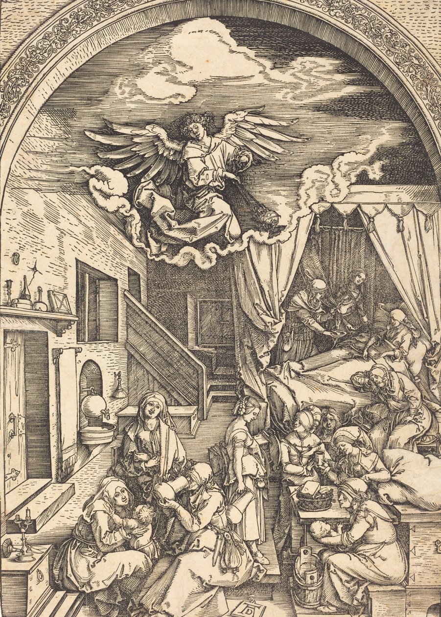 A Szűz születése, c. 15031504. alkotó: Albrecht Dürer