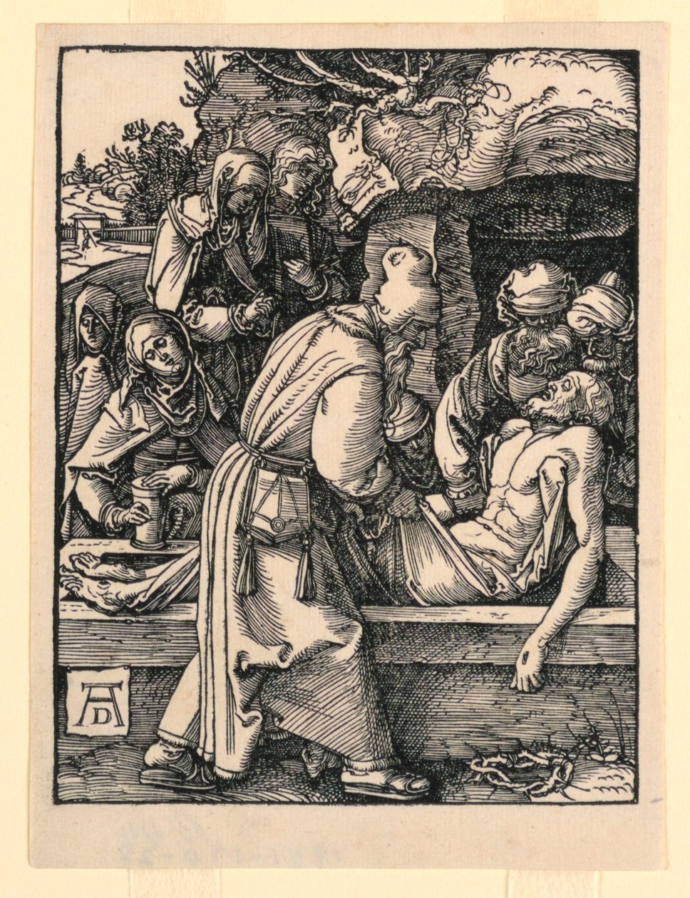 The Tombment, A kis szenvedély sorozatból alkotó: Albrecht Dürer