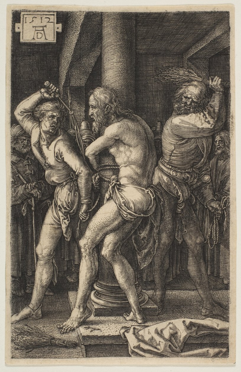 A zászlózás, A szenvedélyből, 1512. alkotó: Albrecht Dürer