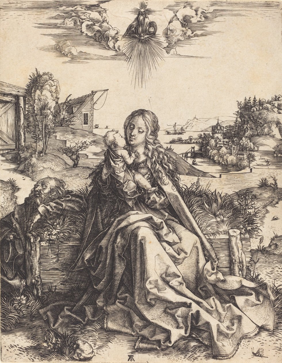 A Szent család a májusi légkörrel, 14951496. alkotó: Albrecht Dürer