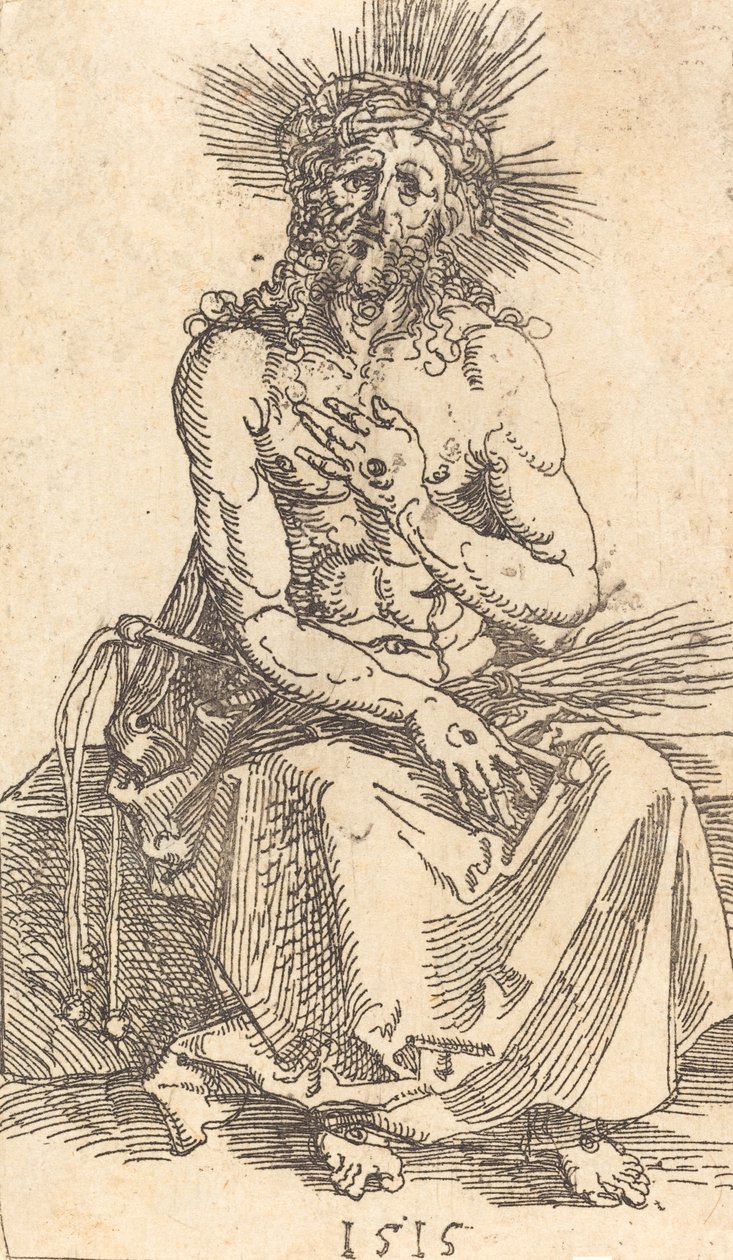 A szomorúság embere ülve, 1515. alkotó: Albrecht Dürer