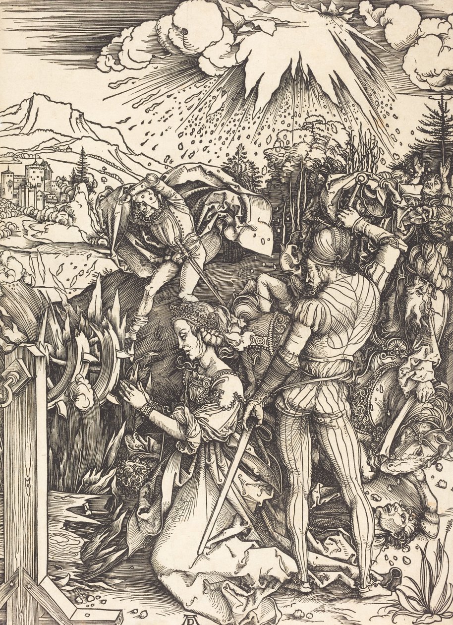 Szent Katalin vértanúsága, c. 14971499. alkotó: Albrecht Dürer