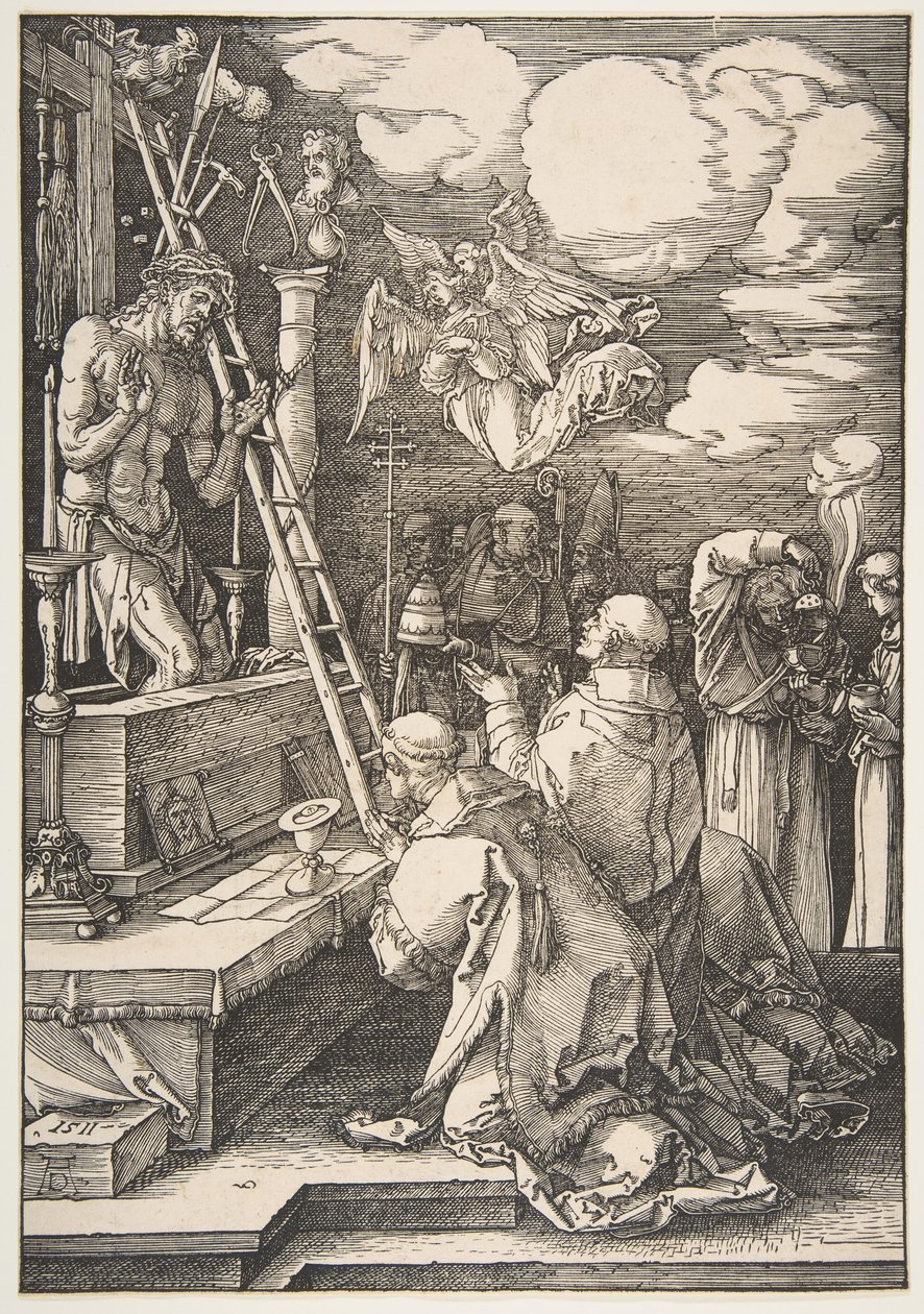 Szent Gergely miséje, 1511. alkotó: Albrecht Dürer