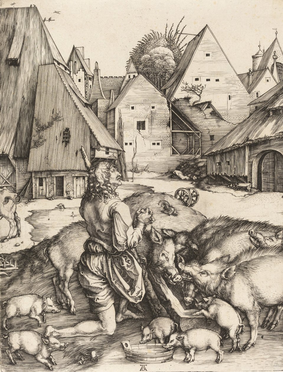 A tékozló fiú c. 1496. alkotó: Albrecht Dürer