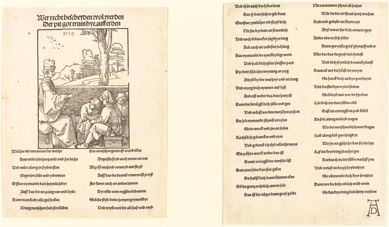 Az iskolai tanár, 1510. alkotó: Albrecht Dürer