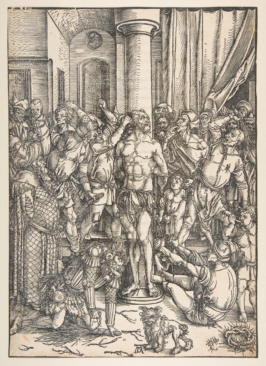 Krisztus korbácsolása.n.d. alkotó: Albrecht Dürer