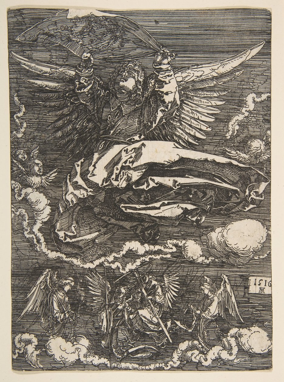 Az Egy angyal által tartott Sudarium, 1516. alkotó: Albrecht Dürer