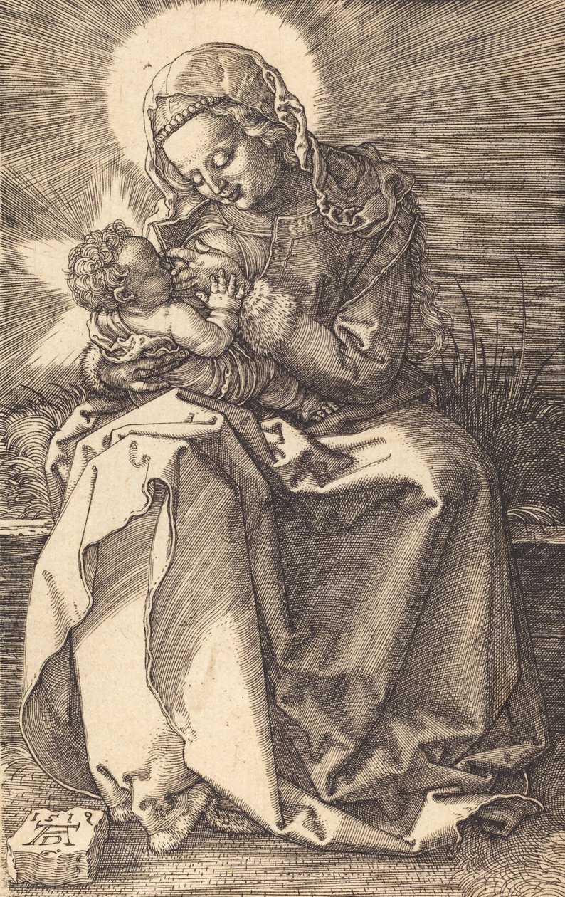A gyermeket szoptató szűz, 1519. alkotó: Albrecht Dürer