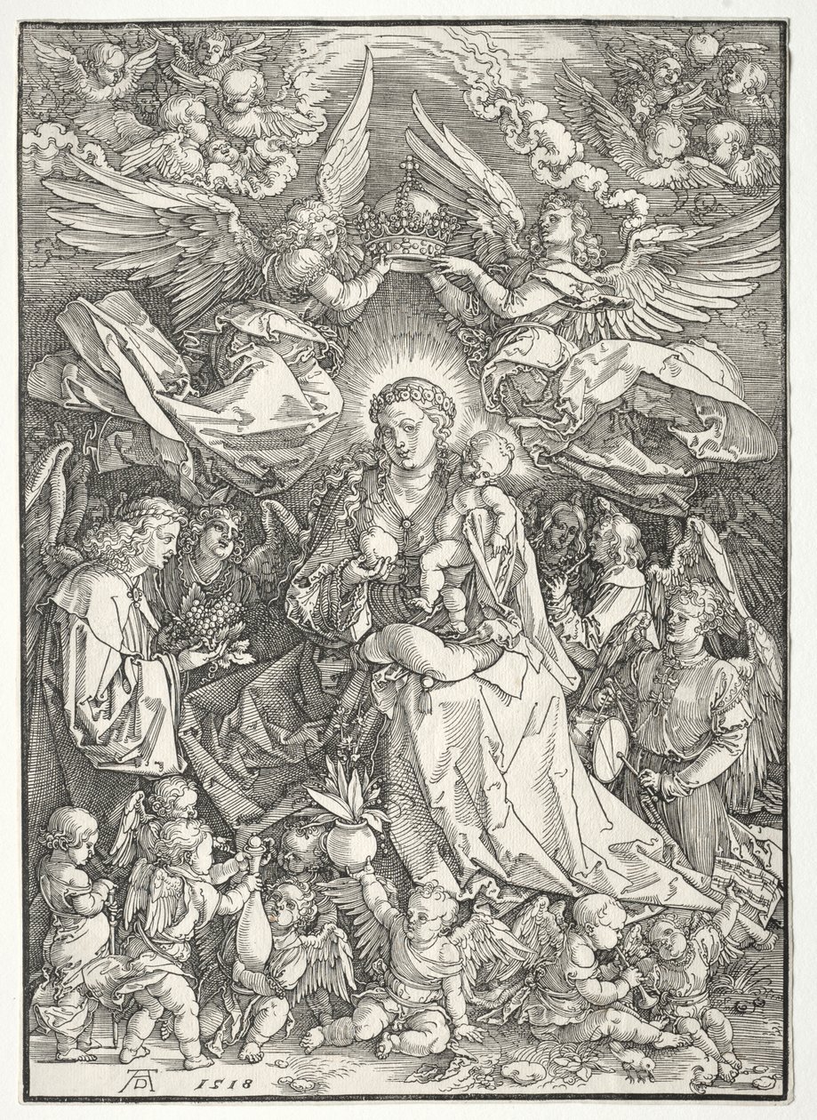 A sok angyaltól körülvett Szűz, 1518. alkotó: Albrecht Dürer