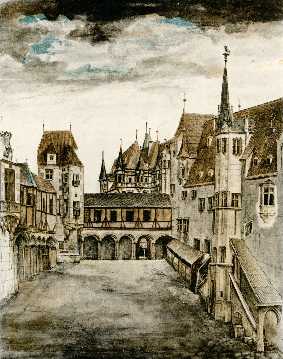 Kilátás a kastély udvarára alkotó: Albrecht Dürer