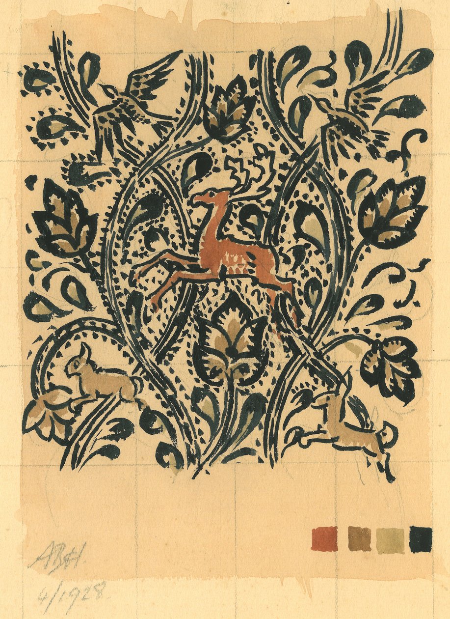 Wood Life, 1928. április (gouache papíron) alkotó: Alec Hunter