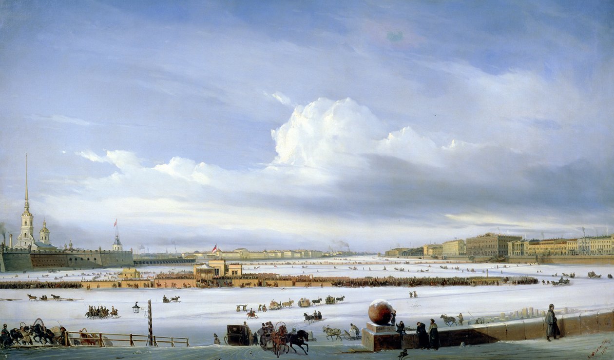 Vezetés a Néván, 1854 alkotó: Aleksei Petrovich Bogolyubov