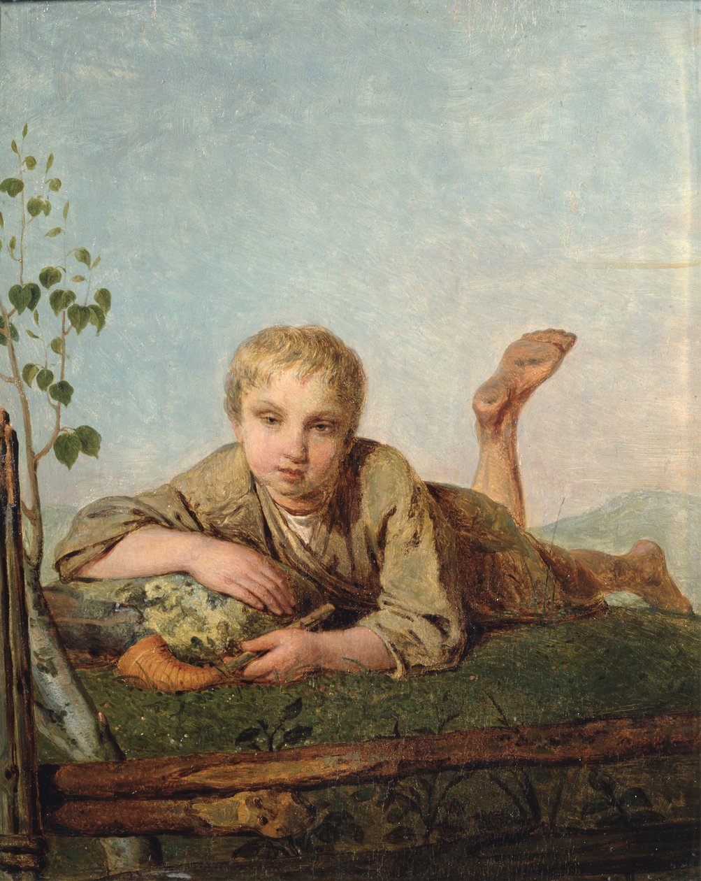 Pásztorfiú pipával, 1820-as évek alkotó: Aleksei Gavrilovich Venetsianov