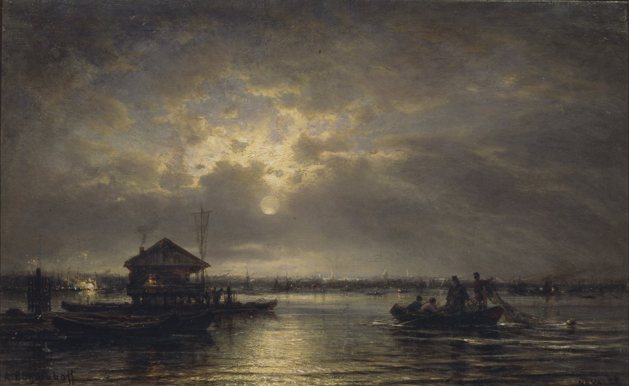 Nyári éjszaka a Néván, 1875 alkotó: Aleksei Petrovich Bogolyubov