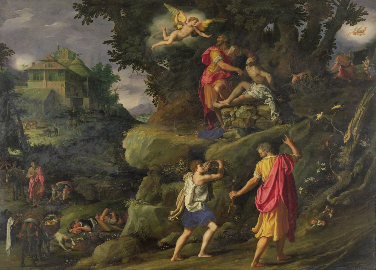 Izsák feláldozása, 1601 alkotó: Alessandro Allori