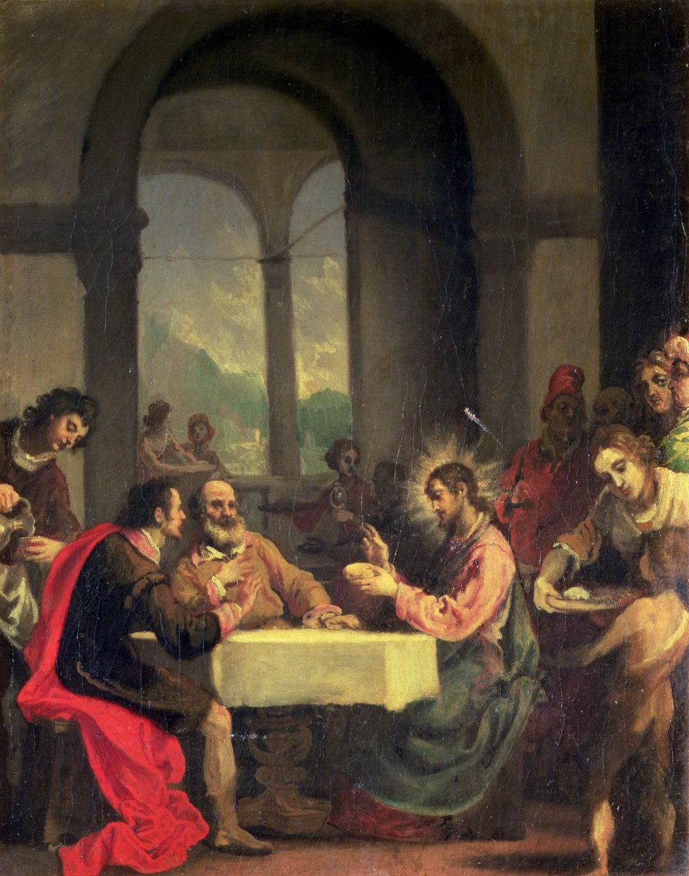 Vacsora Emmausban, 1600-05 körül alkotó: Alessandro Allori