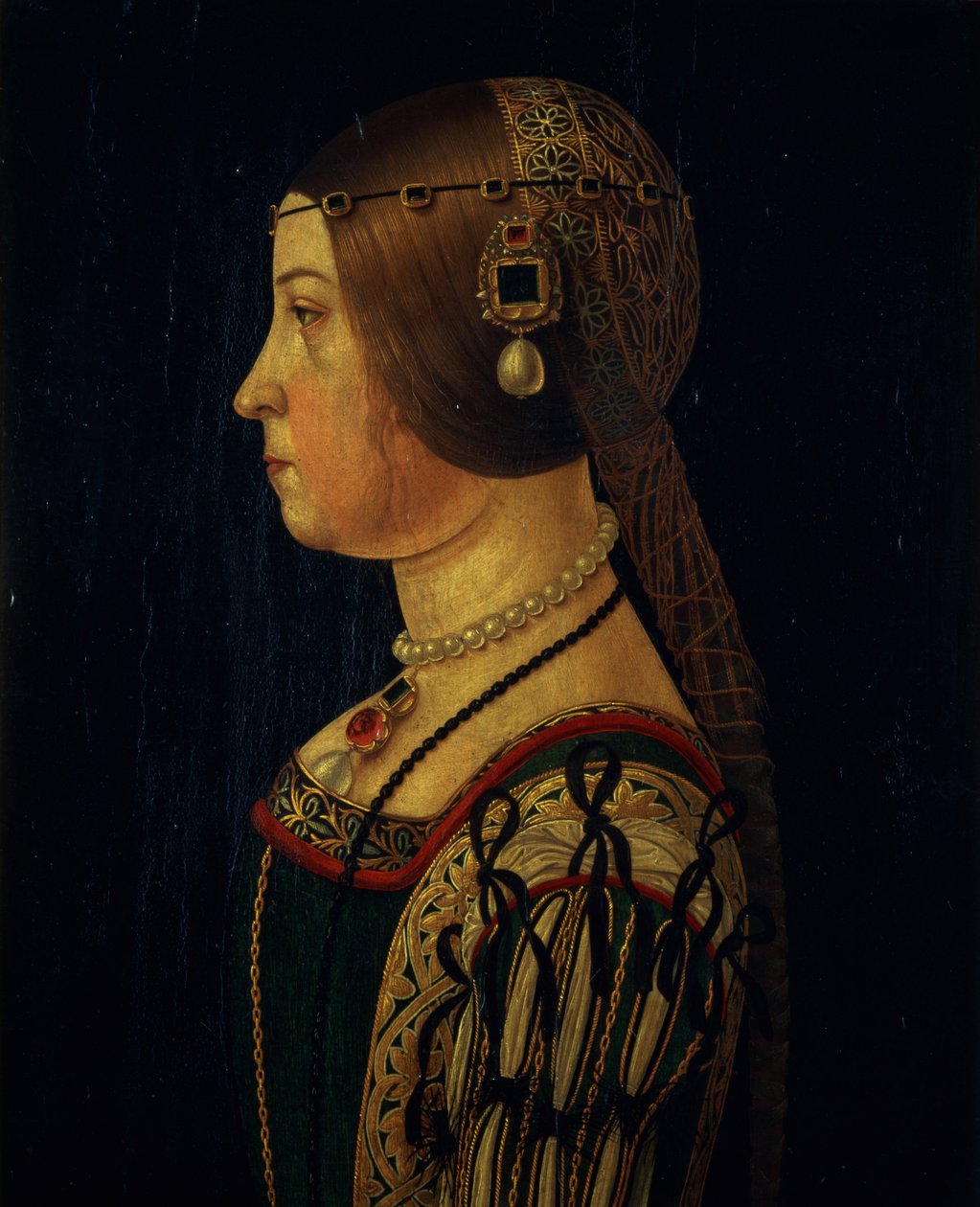 Barbara Pallavicino portréja, 1520-28 körül (panel) alkotó: Alessandro, Araldi