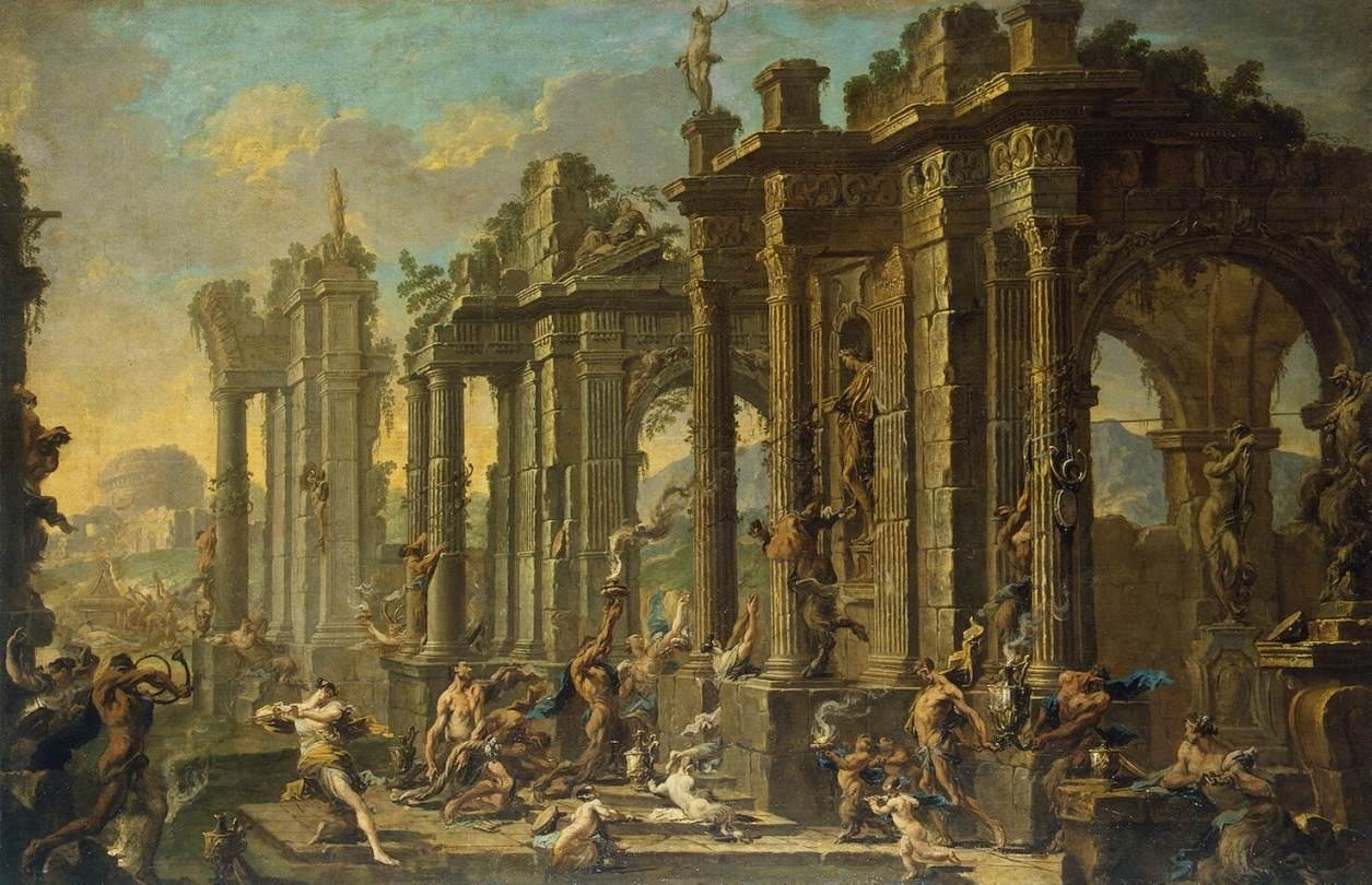 Bacchanalian jelenet alkotó: Alessandro Magnasco
