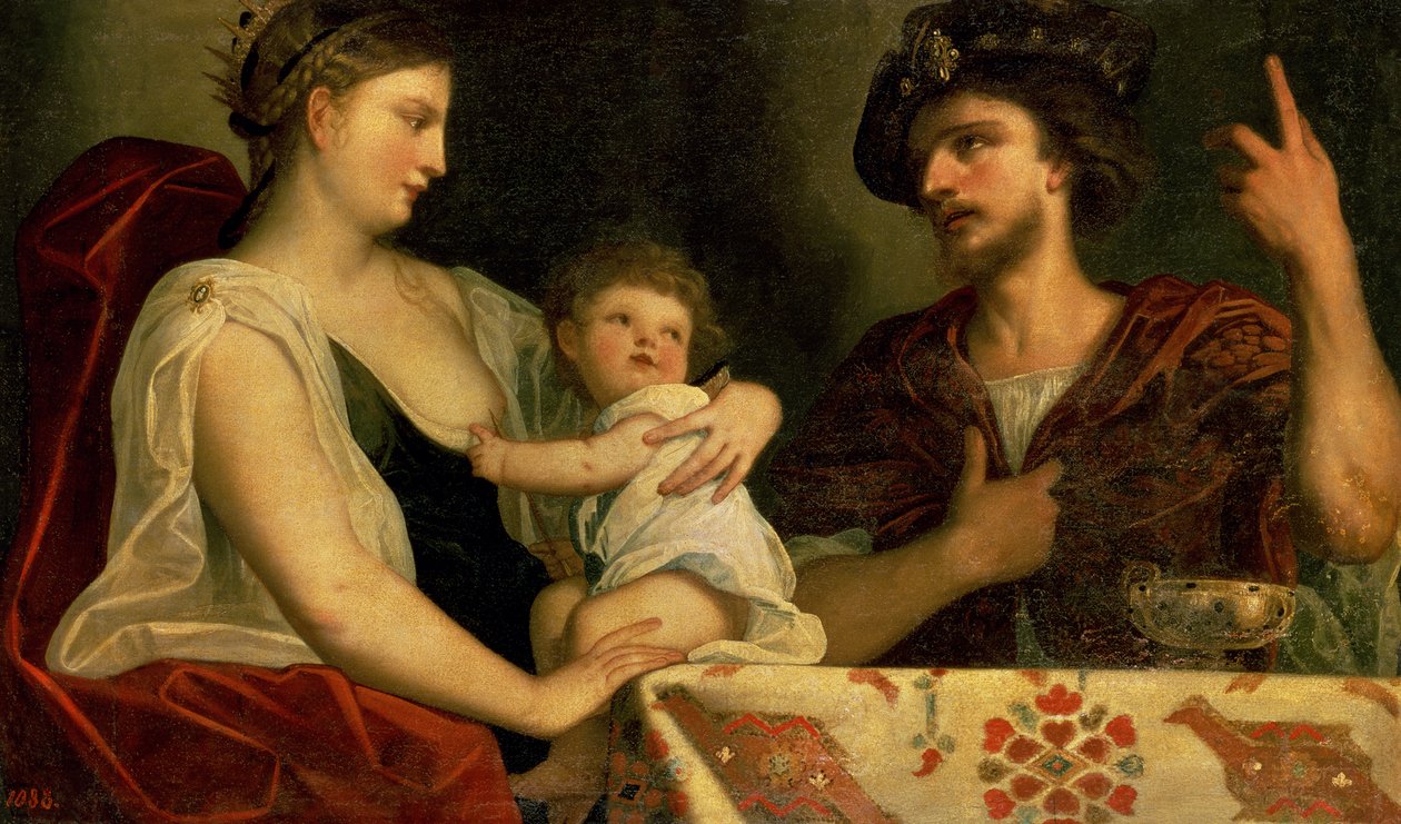 Eumenész (i.e. 362-316) és Roxana (i.e. 310 körül) alkotó: Alessandro Padovanino