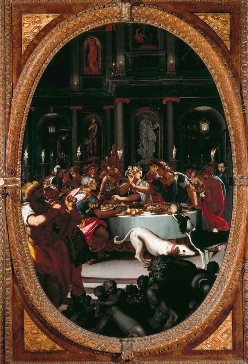 Kleopátra lakomája (Festmény alkotó: Alessandro Allori