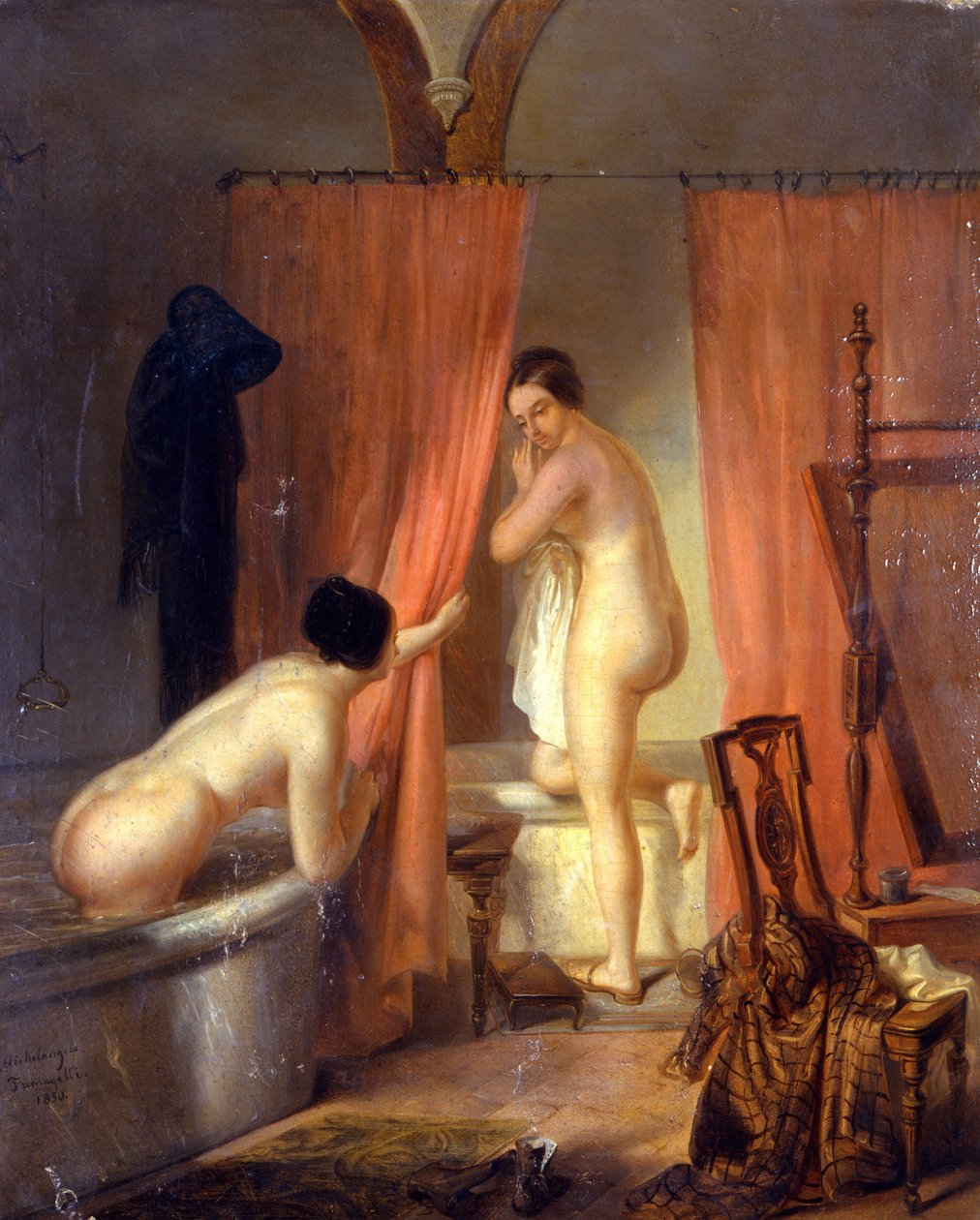 Alessandro Durini. “Fürdés után” alkotó: Alessandro Durini