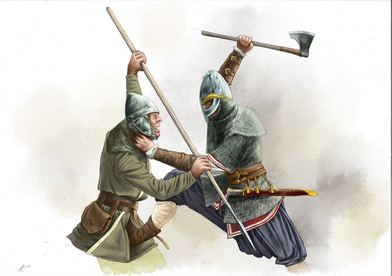 Vikingek harcosok harca alkotó: Alessandro Lonati