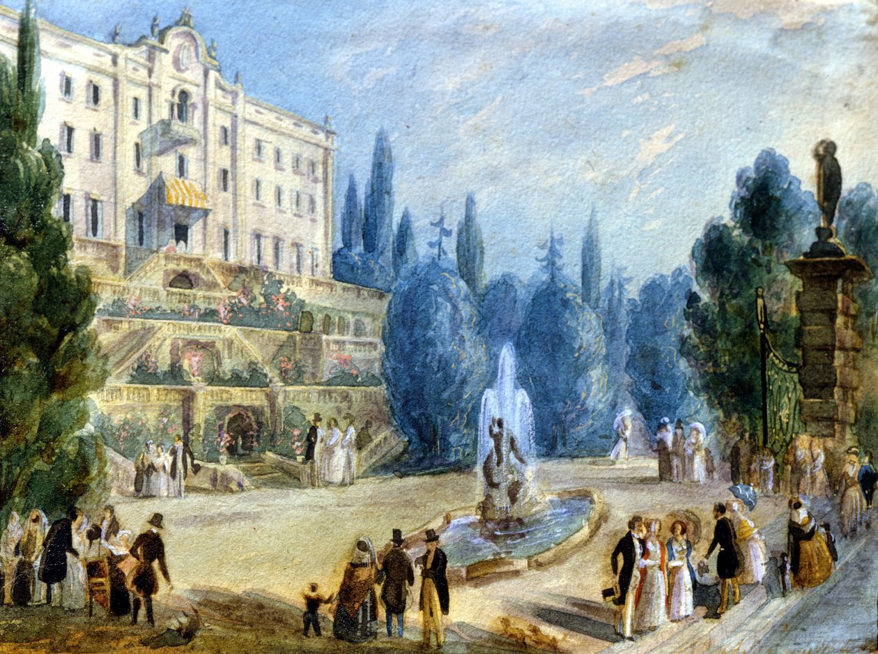 Como. Cadenabbia. A Villa Carlotta (korábban Sommariva) alkotó: Alessandro Sanquirico