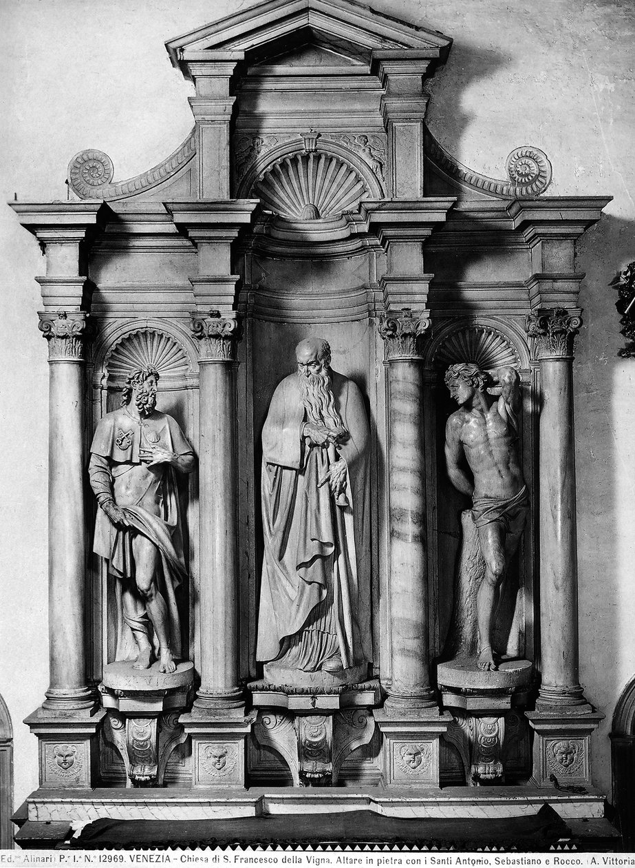 Oltár, Montefeltro kápolna (márvány) alkotó: Alessandro Vittoria