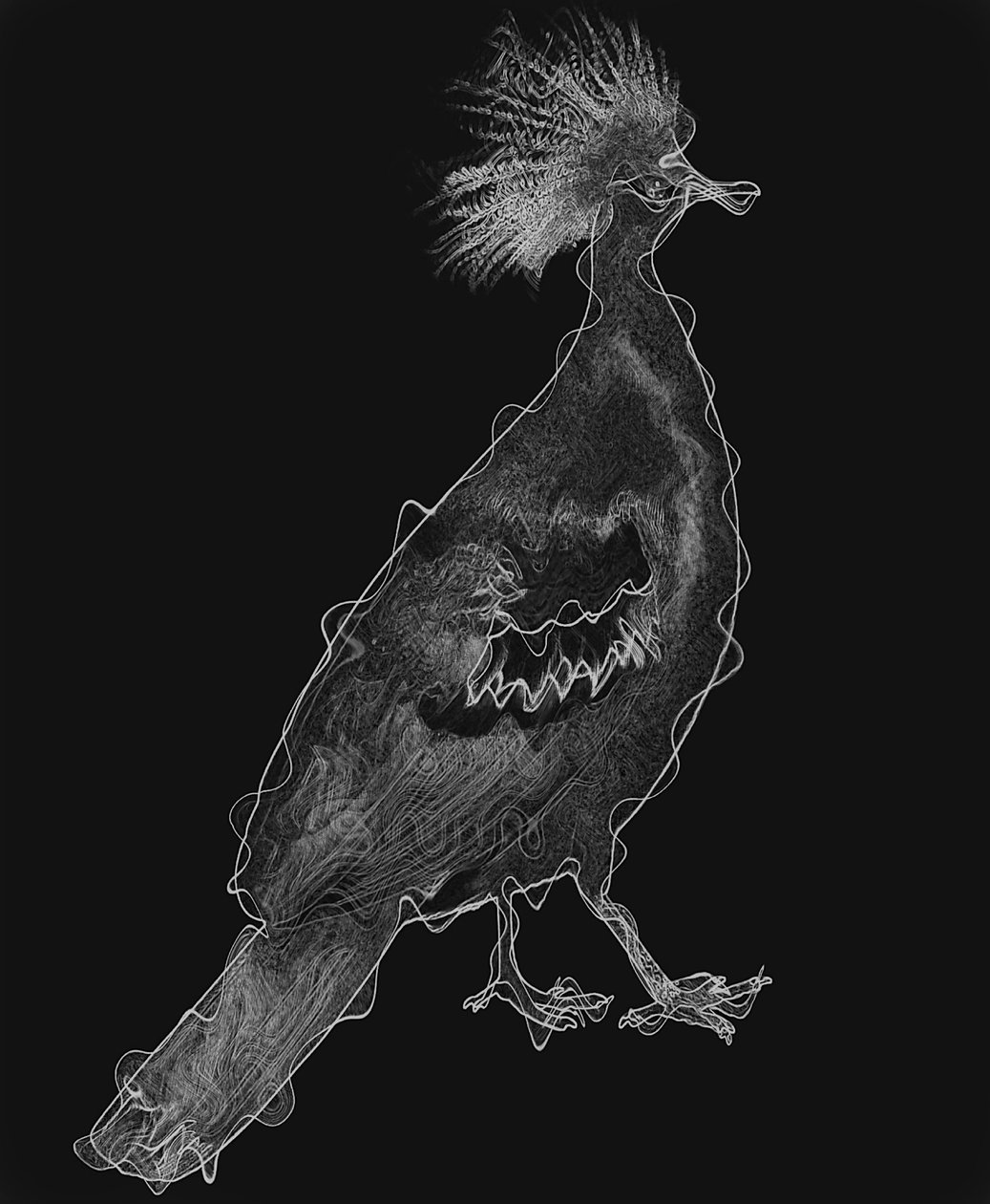 Bird IV, 2020 (vegyes technika) alkotó: Alex Caminker