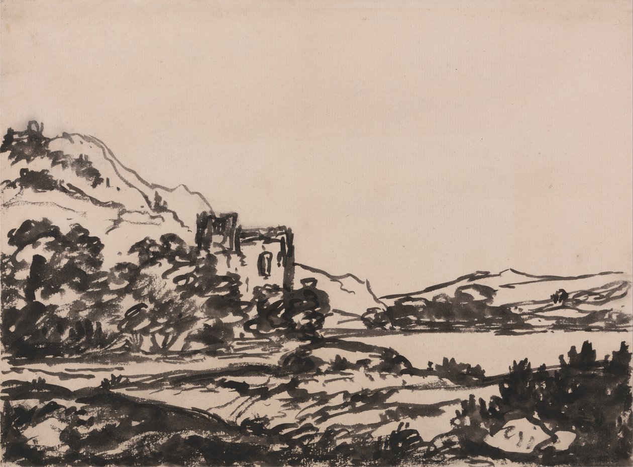 Kastély tájképben alkotó: Alexander Cozens