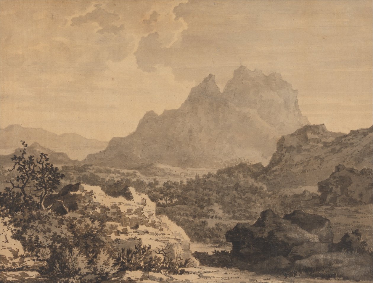 Hegyvidéki táj alkotó: Alexander Cozens