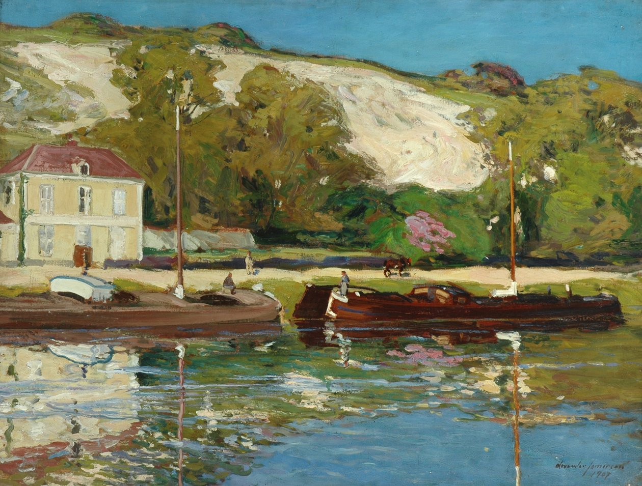 Bárkák a Szajnán, 1907 alkotó: Alexander Jamieson