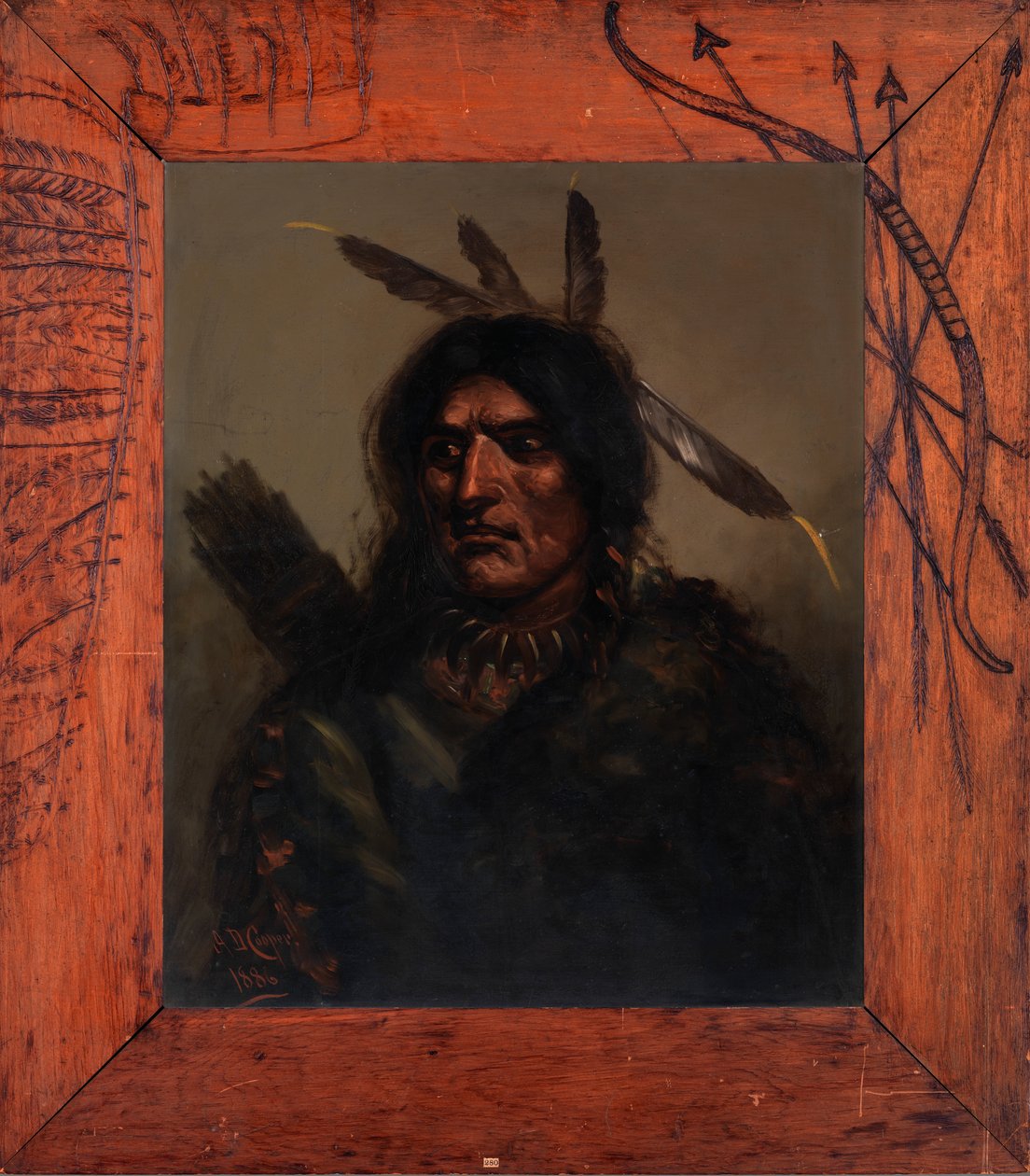Indiai férfi tegezzel, 1886. alkotó: Alexander Davis Cooper