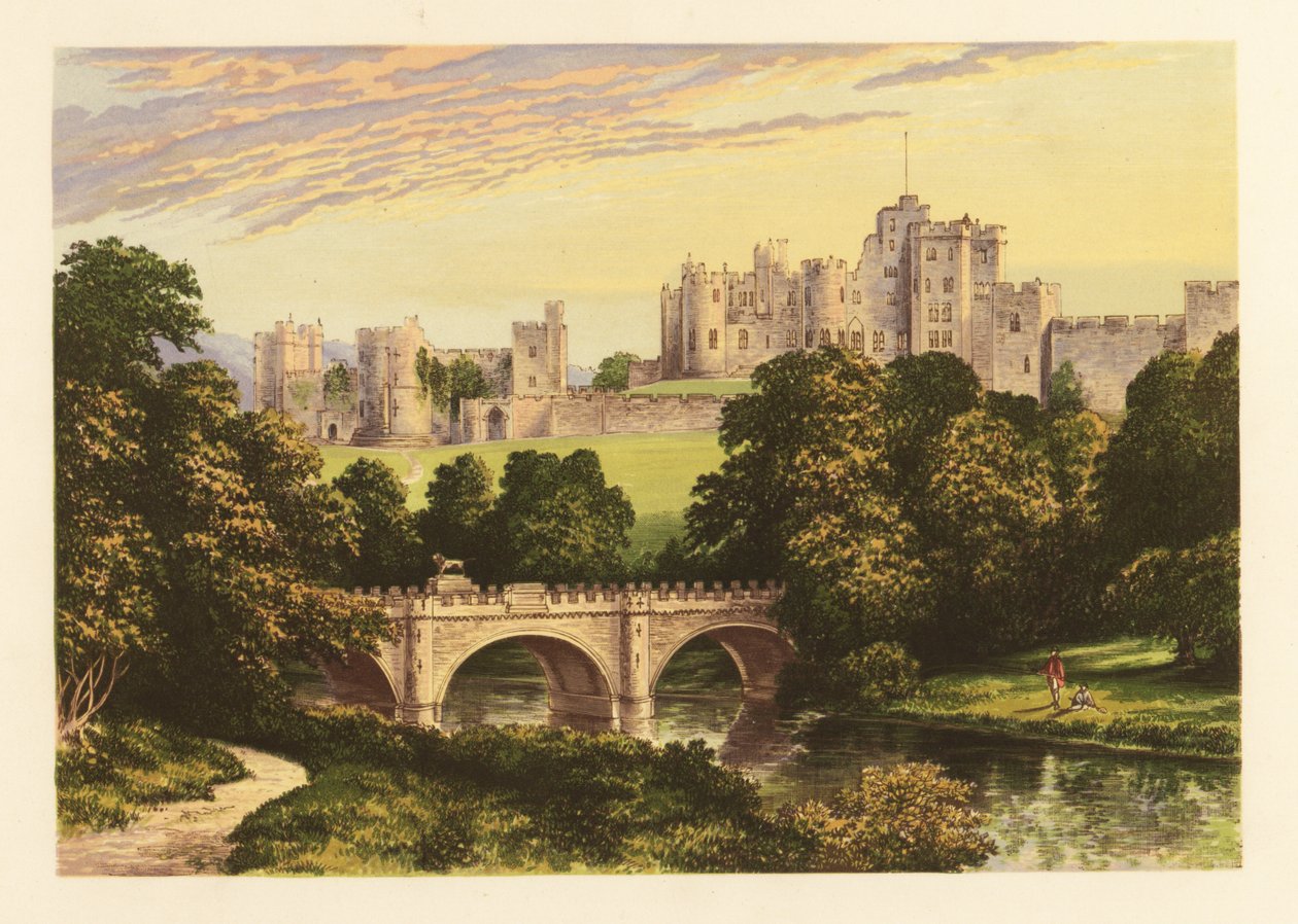 Alnwick kastély, Northumberland, Anglia. alkotó: Alexander Francis (after) Lydon