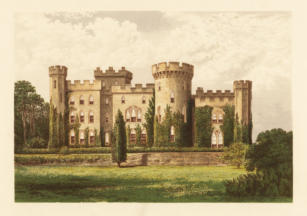 Cholmondeley kastély, Cheshire, Anglia. alkotó: Alexander Francis (after) Lydon