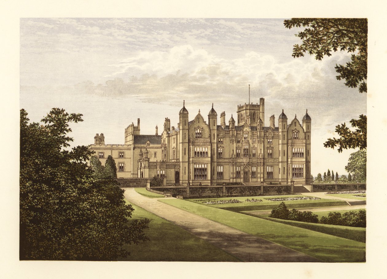 Merevale Hall, Warwickshire, Anglia. alkotó: Alexander Francis (after) Lydon