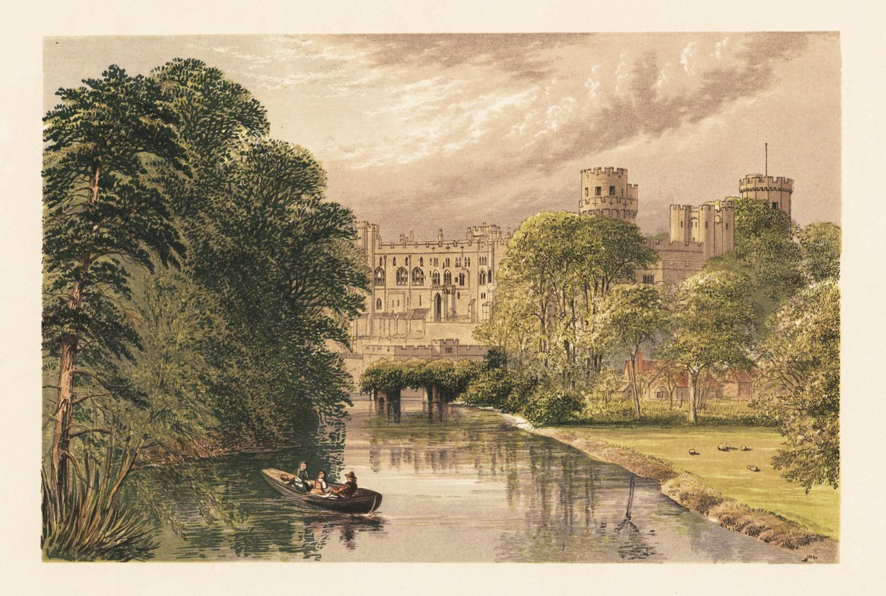 Warwick kastély, Warwickshire, Anglia. alkotó: Alexander Francis (after) Lydon