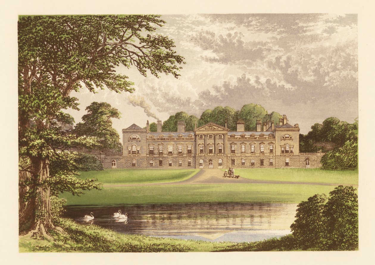 Woburn Abbey, Bedfordshire, Anglia. alkotó: Alexander Francis (after) Lydon