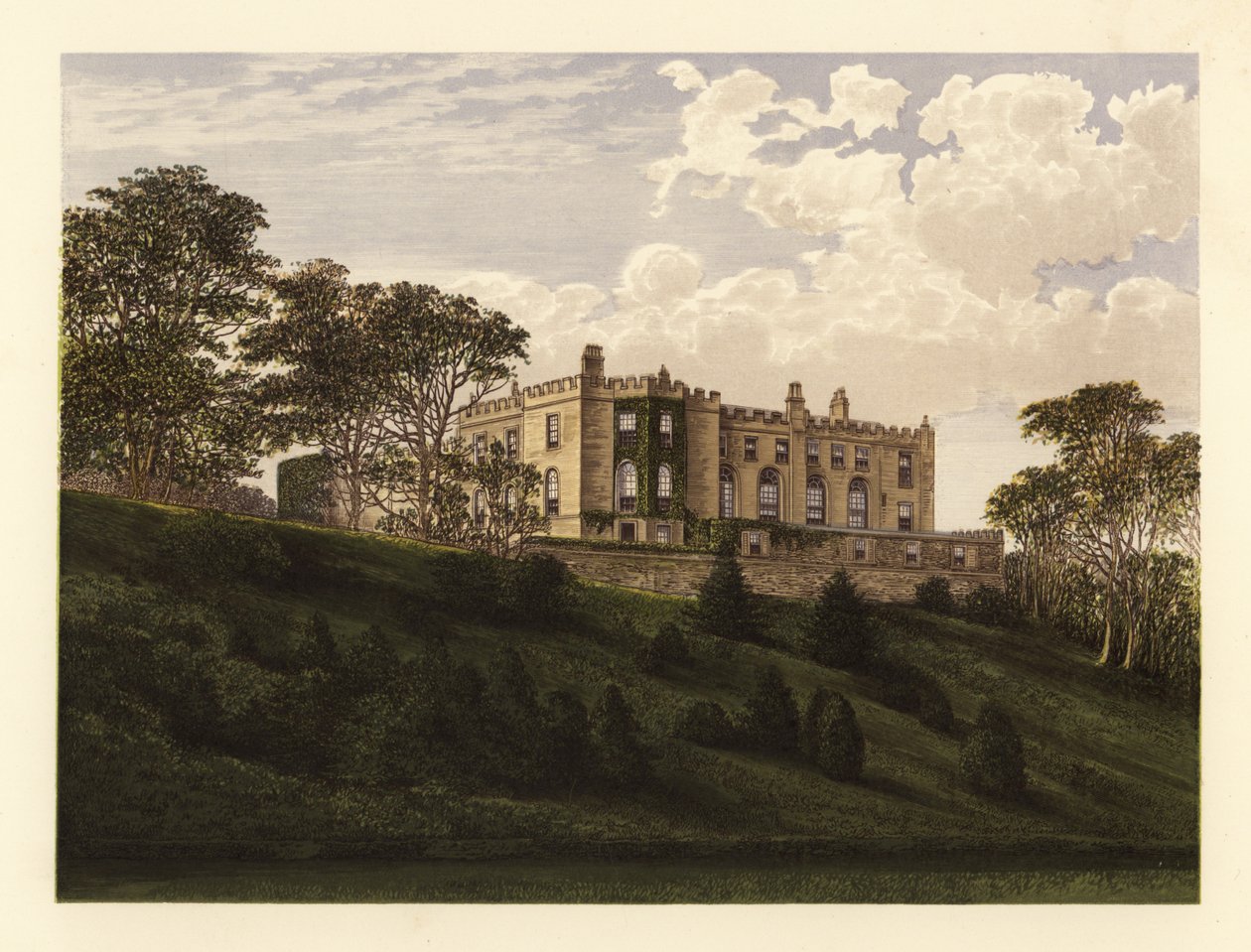 Workington Hall, Cumberland, Anglia. alkotó: Alexander Francis (after) Lydon