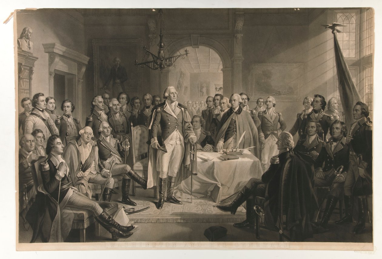 Washington és tábornokai alkotó: Alexander Hay Ritchie