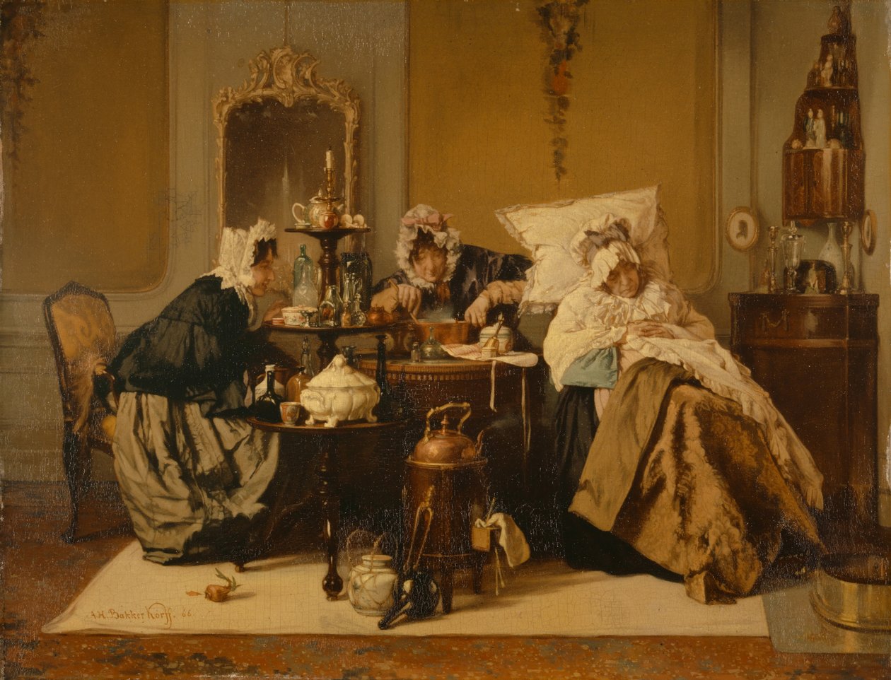 A beteg nő, 1866 alkotó: Alexander Hugo Bakker Korff
