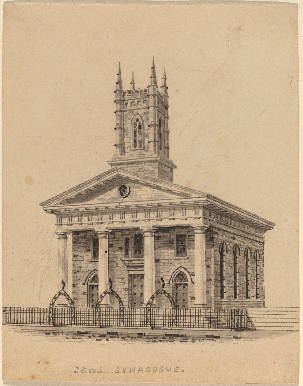 Zsidó zsinagóga, N.Y. alkotó: Alexander Jackson Davis