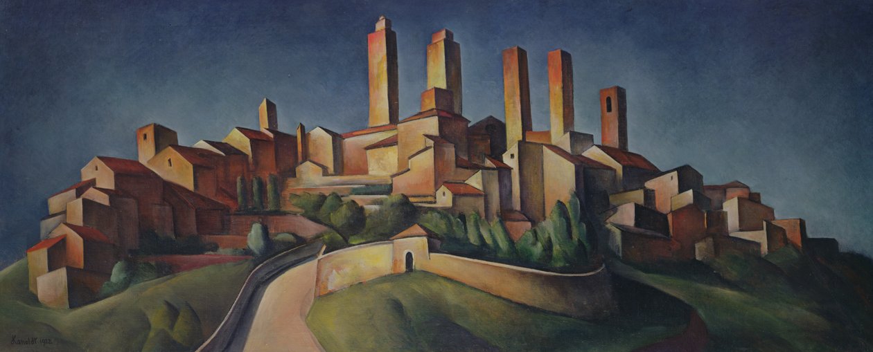 San Gimignano, 1922 alkotó: Alexander Kanoldt