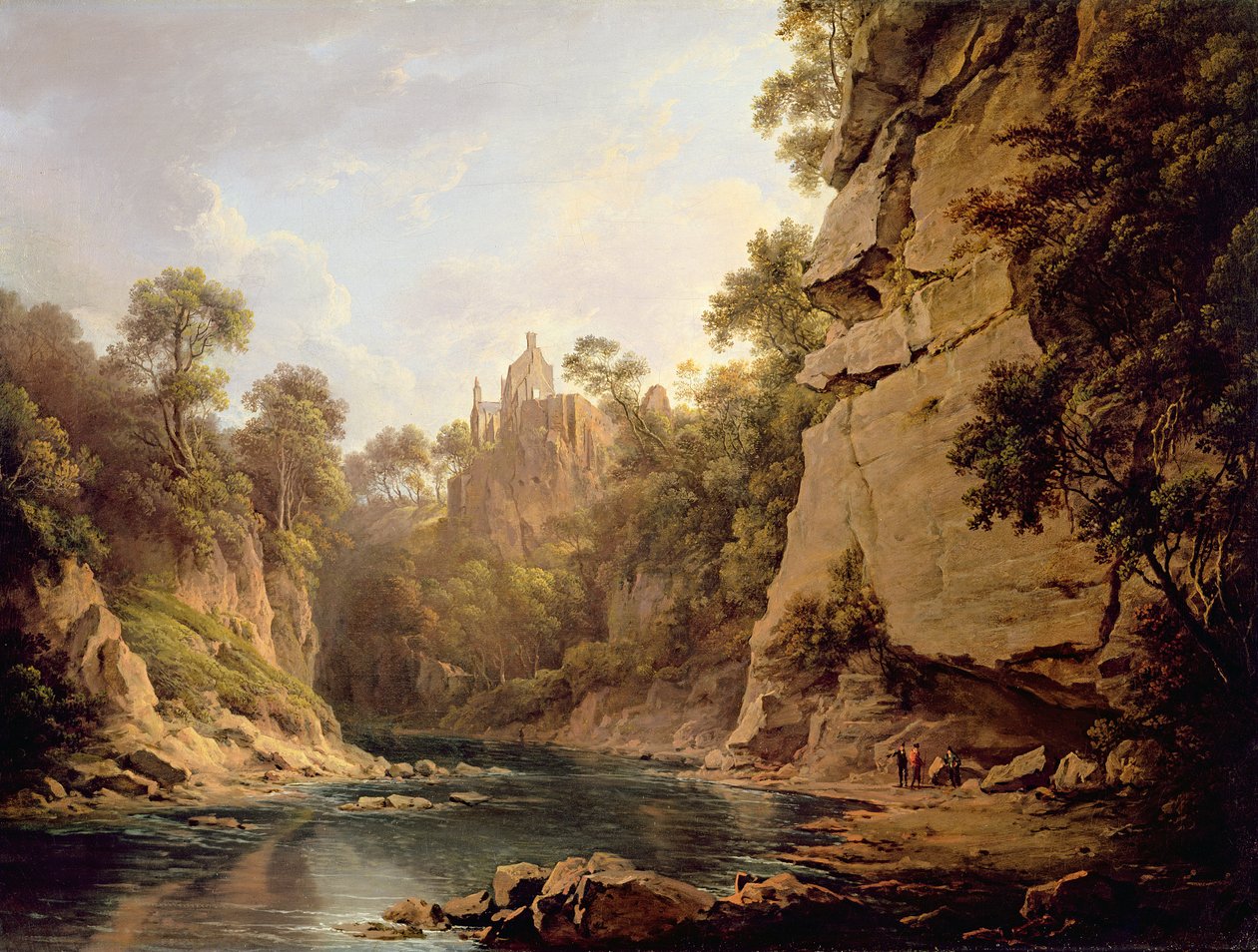 Hawthornden kastély, Edinburgh közelében, 1820-22 körül alkotó: Alexander Nasmyth
