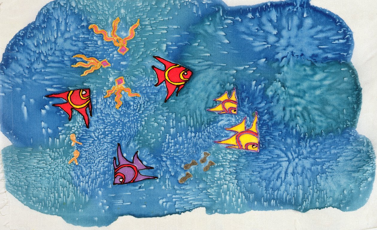 Fish, 1999 (festett selyem) alkotó: Alexandra Cowan