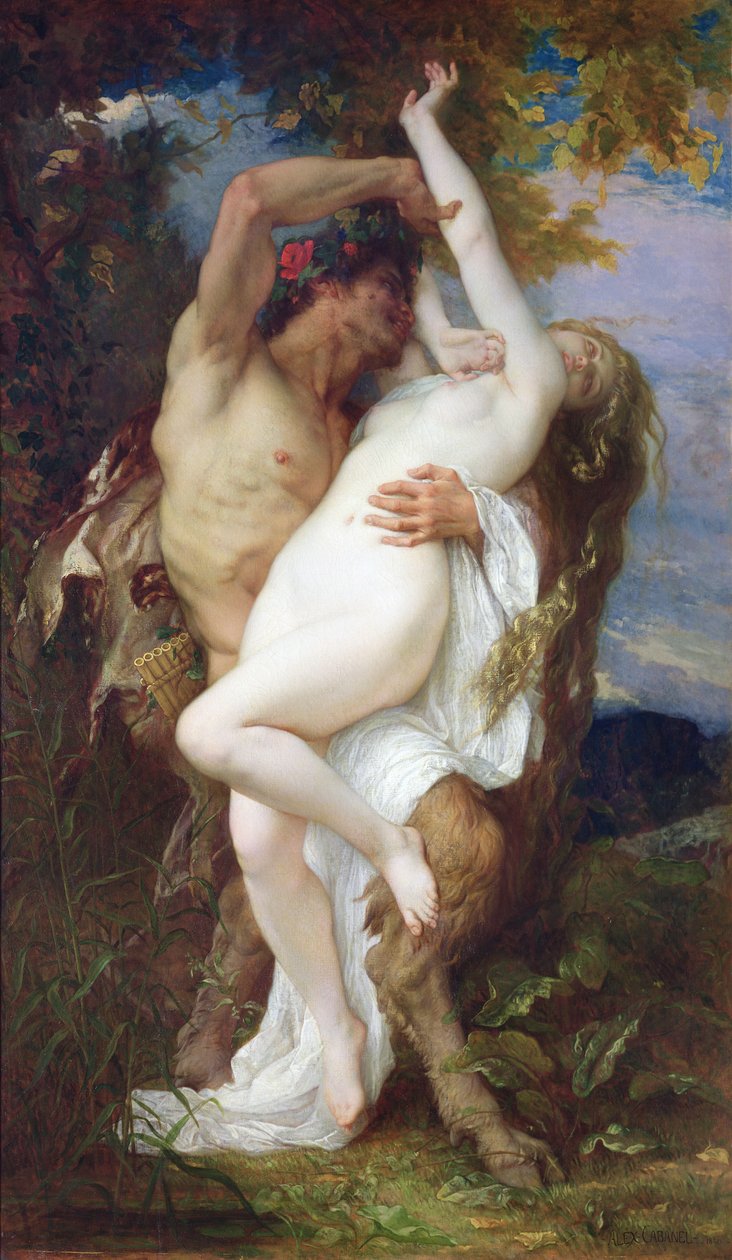 Egy faun által elrabolt nimfát, 1860 alkotó: Alexandre Cabanel