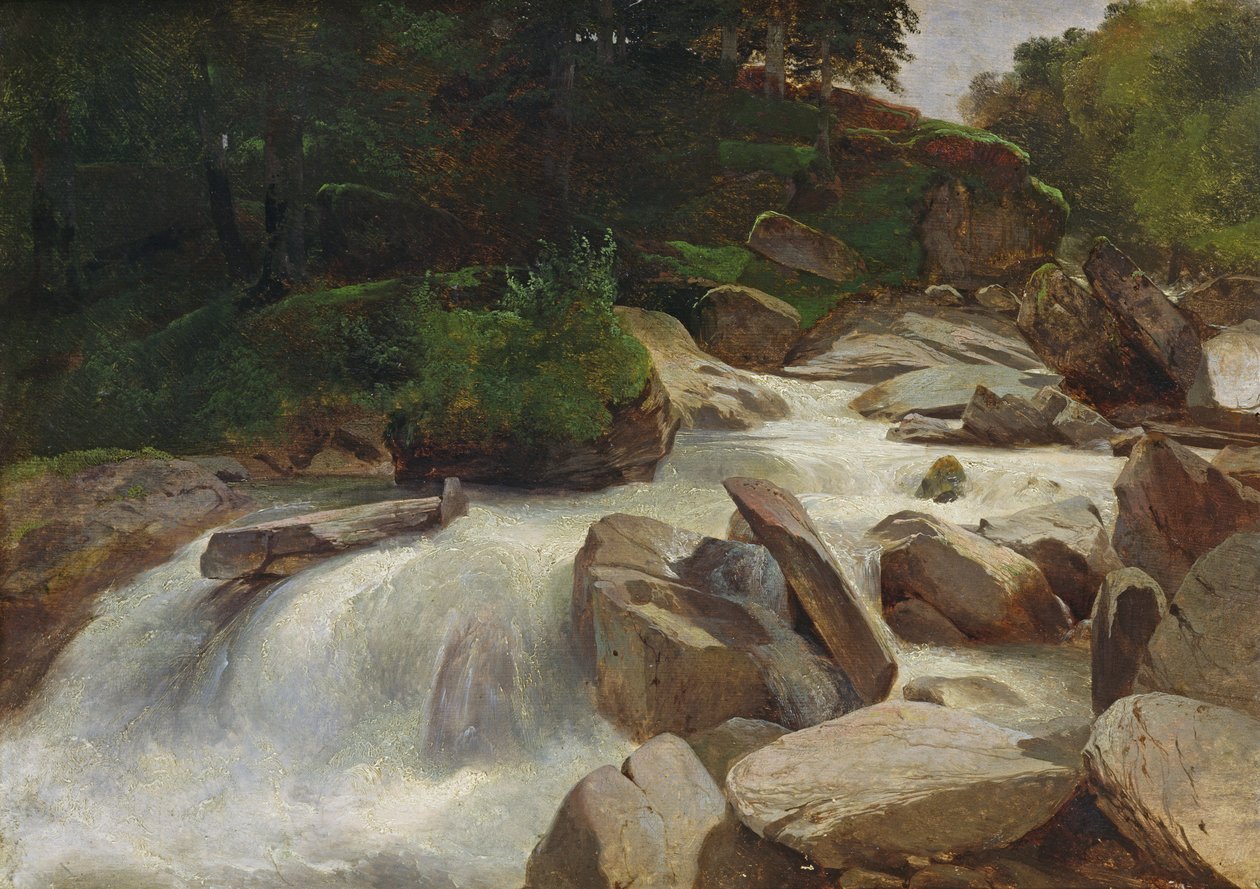 River Study, 1846-50 körül alkotó: Alexandre Calame