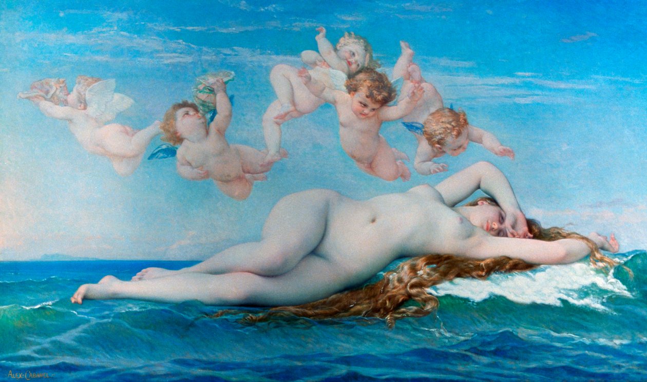 Vénusz születése, 1863 alkotó: Alexandre Cabanel