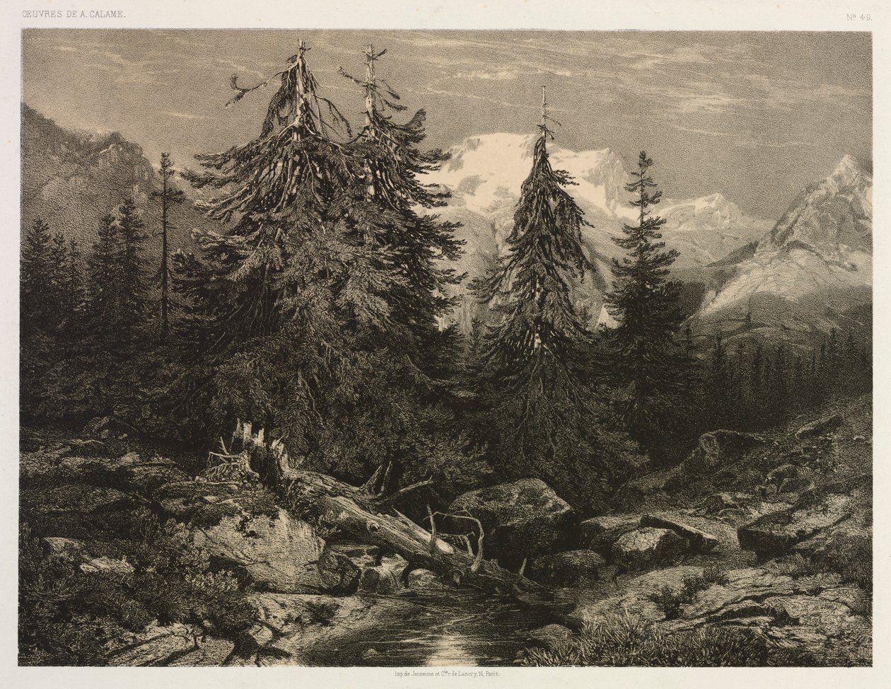Alpesi patak. alkotó: Alexandre Calame